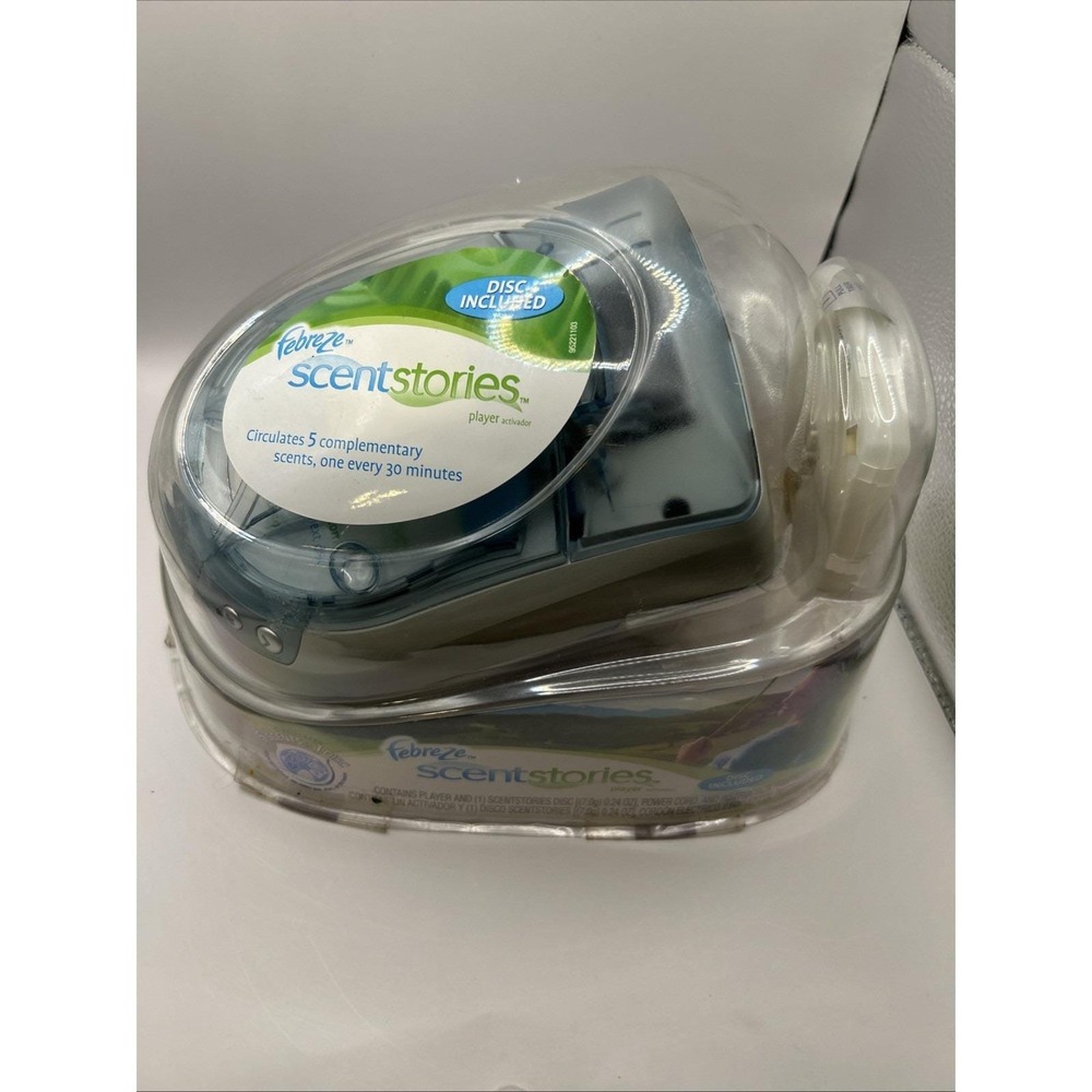 NIP Febreze Scent Stories Air Freshener Player 5 Scents Disc Exploring Mountain
